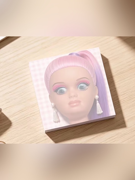 Other - Funny Doll Face Sticky Notes 50 Sheets